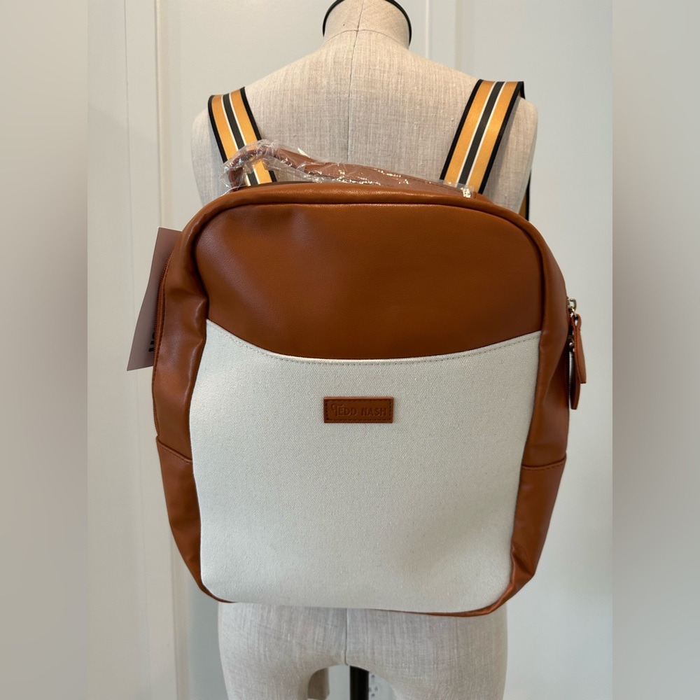 Tedd Nash Classic Camel and Tan Backpack - New with tags